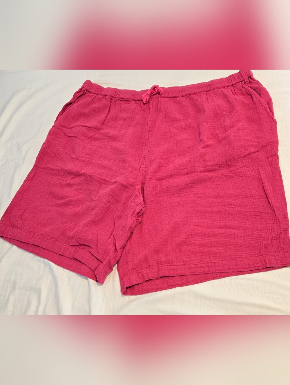 Coldwater Creek Women's Bright Fuchsia Pull-On 10" Shorts - Size 2X